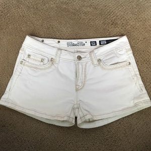 Miss Me white jean shorts