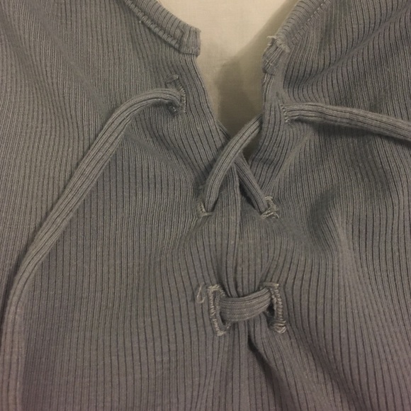 Lightly Ribbed Brandy Melville Lace-up Tank - Picture 3 of 4