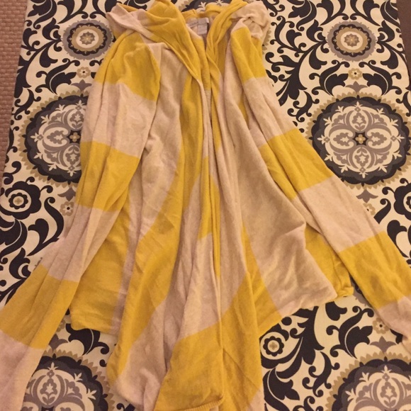 Oatmeal and mustard stripped cardigan