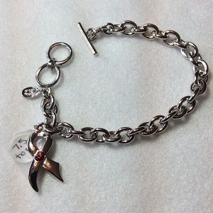 FINAL SALE PRICE Cookie Lee Breast Cancer Awareness Adj. Bracelet