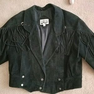 Suede fringe jacket