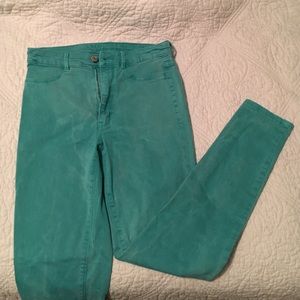 **MUST GO** Teal high waisted jeggings