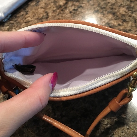 White and brown coach wristlet - Picture 3 of 3