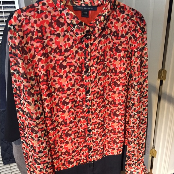 Patterned French Connection Button Up