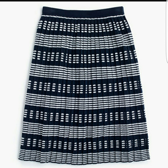 NWOT J Crew Pleat Midi Skirt Crochet