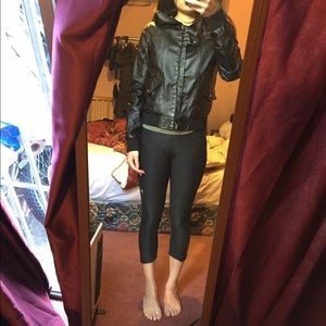 Black faux leather jacket