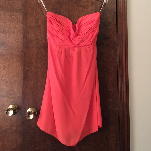 Alex&Trixie 100% silk coral/salmon color dress - Picture 1 of 3
