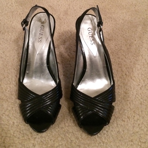 Black Guess Heels - Picture 1 of 4