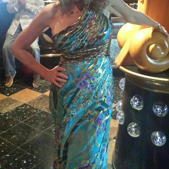 Goddess style full length gown