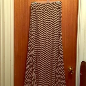 Chevron maxi skirt
