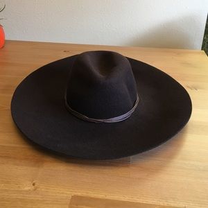 American Eagle wide brim wool hat