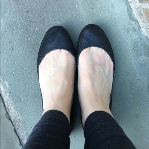 Steve Madden Black shimmer flats
