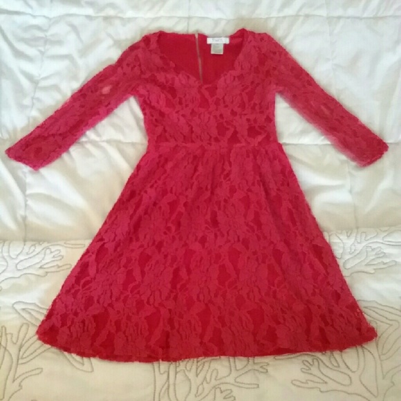 Lace long sleeve dress