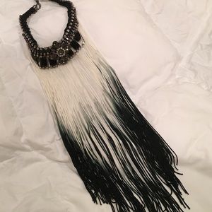 Top Shop Choker Fringe Necklace