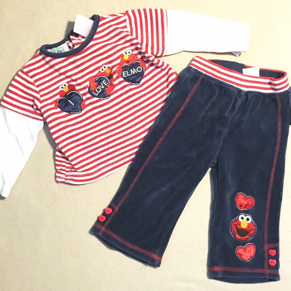 Elmo Sweat Suit - 2 Piece