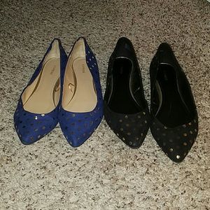 Lot of stylish faux  suede flats