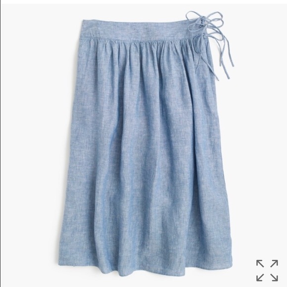 J. Crew linen midi skirt