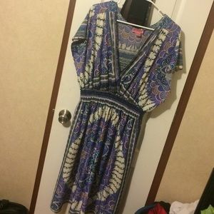 Beautiful purple flower dress {size 3x}