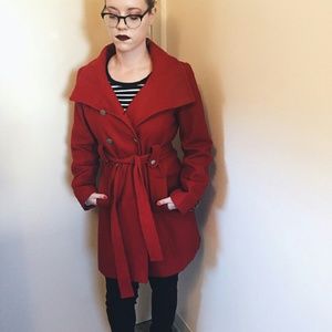 NY&Co long red peacoat