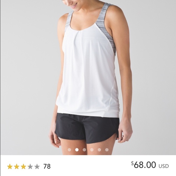 Lulu workout top with built in sports bra