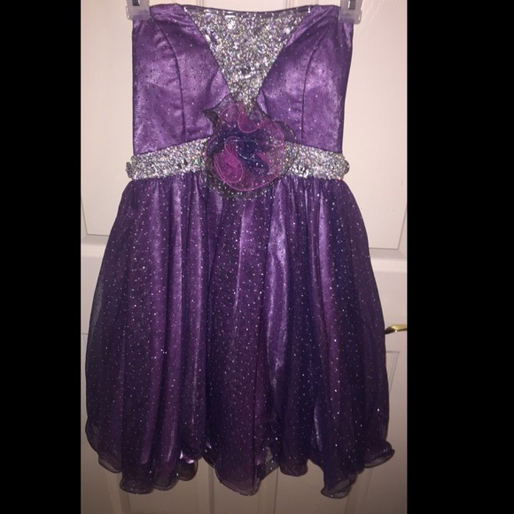 Purple Homecoming Dress - Picture 1 of 3