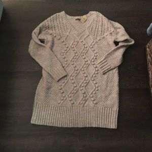 Cable knit sweater dress