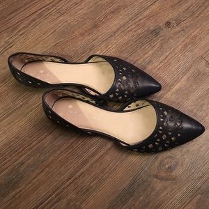 Franco Sarto Navy Cut Out Flats