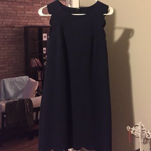 J. crew blue scallop dress.
