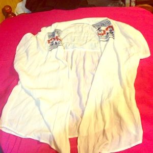 LAST CHANCE NEW Crepe Floral Embroidered Kimono