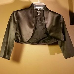 Black satin bolero