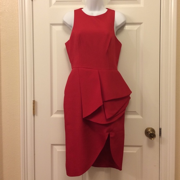 Beautiful! Cameo Red tulip/rose sleeveless dress