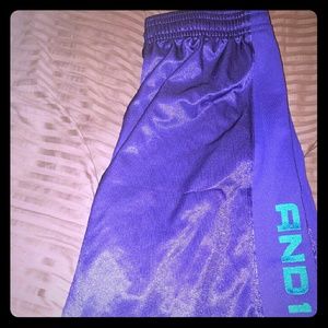 Purple And1 kids shorts