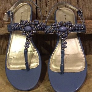 Periwinkle beaded sandals