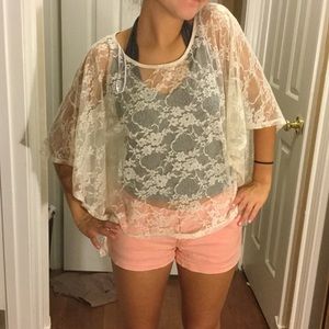 Lace Overlay Shirt!