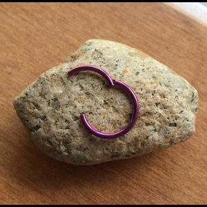 16g Simple Purple Septum Ring Clicker