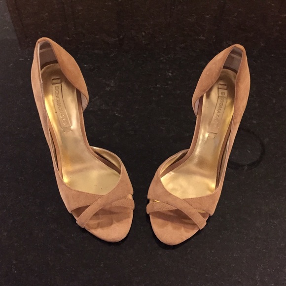 BCBG Tan Suede Pumps