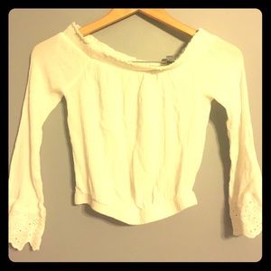 White off the shoulder top