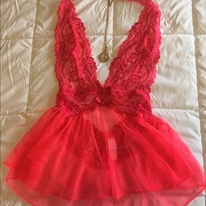 Sexy pink Victoria's Secret lingerie