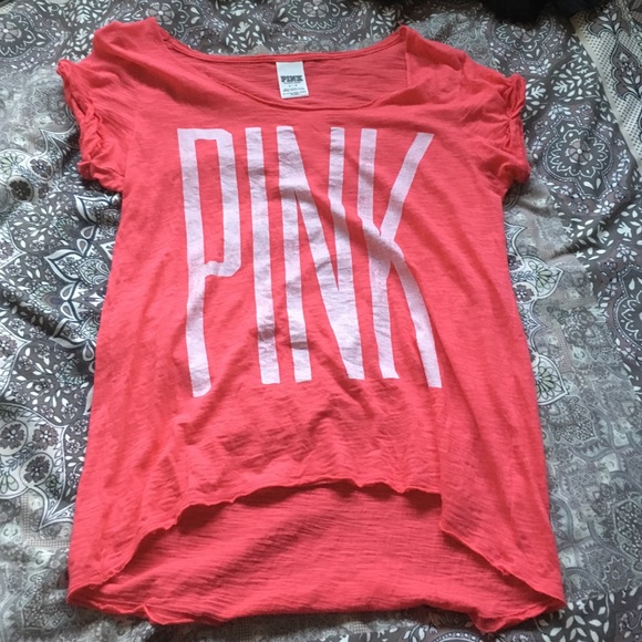 VS PINK pink scoop neck tee