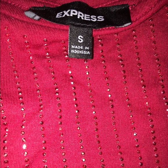 Express Red Tank Top & Cardigan Small - Picture 2 of 3