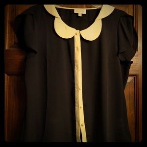 ModCloth's Teacher's Petal Top in Black