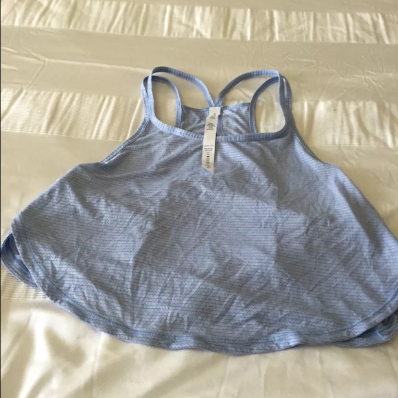 Size 6 Lululemon Crop top powder blue