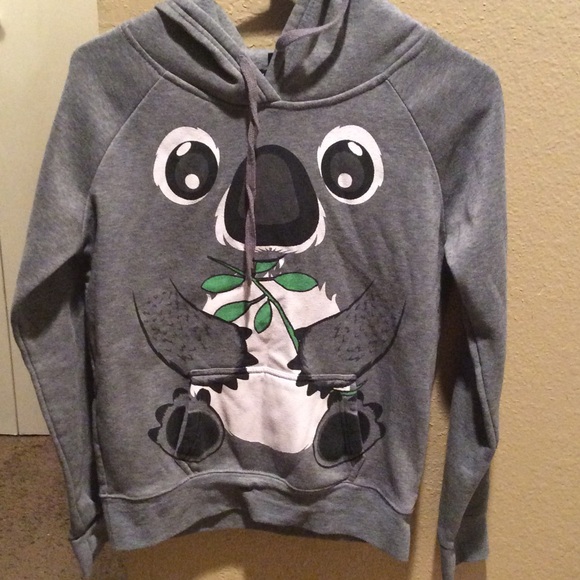 Koala bear hoodie pullover with ears