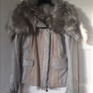 Patrizia Pepe sheep/lamb leather/fur jacket