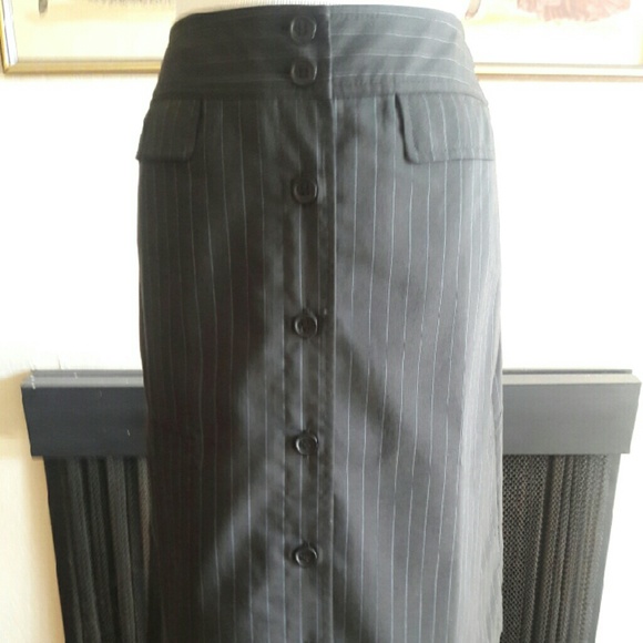 Blue Pinstripe Skirt