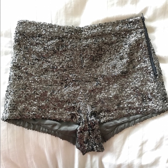 NWOT Silver Sequin Hotpants / Shorts
