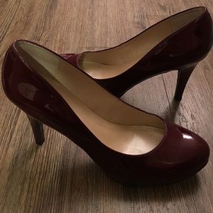 Dark Red Patent Leather Heels
