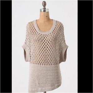 Anthropologie slouchy stitch pullover sweater