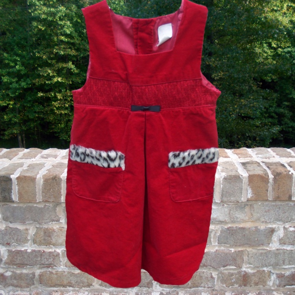 Dress with Animal Print Pockets with Bow