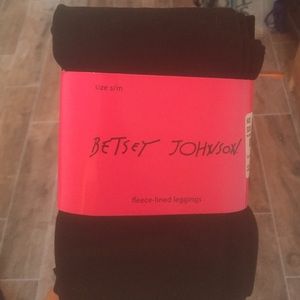 Brand new Betsey Johnson fleece leggings